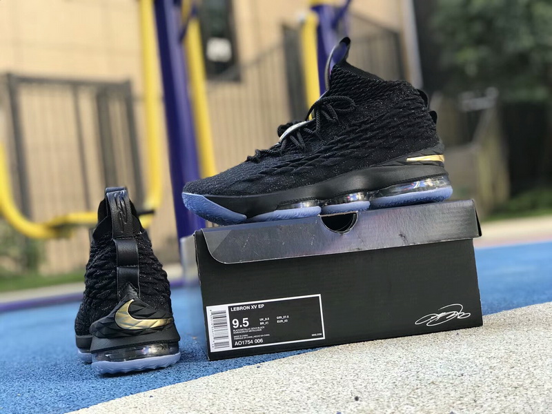 Authentic Nike LeBron 15 Triple Black 